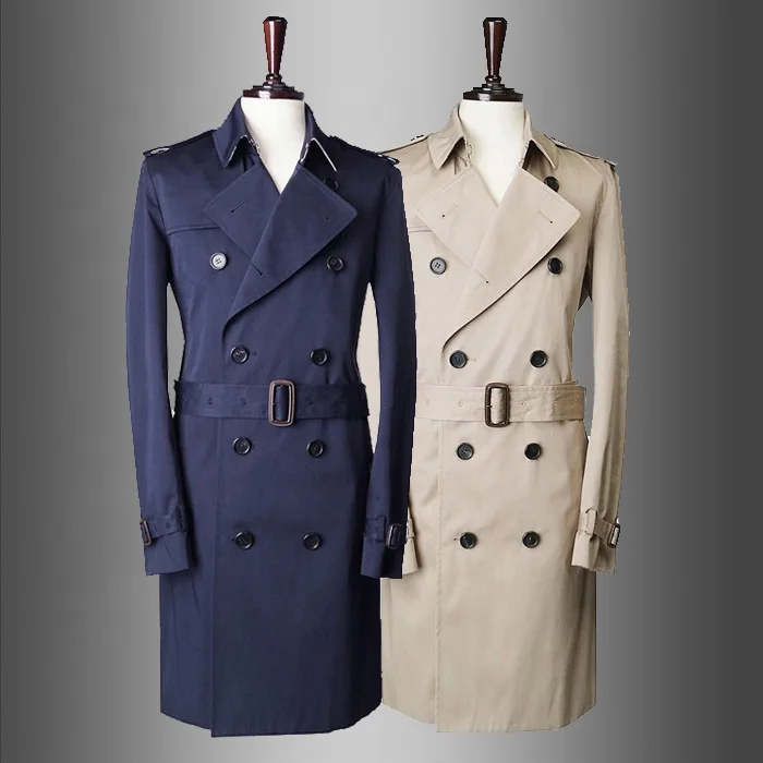 Fashion Design Double Breasted Trench Coat Men's Long Trench Coat - Buy ...