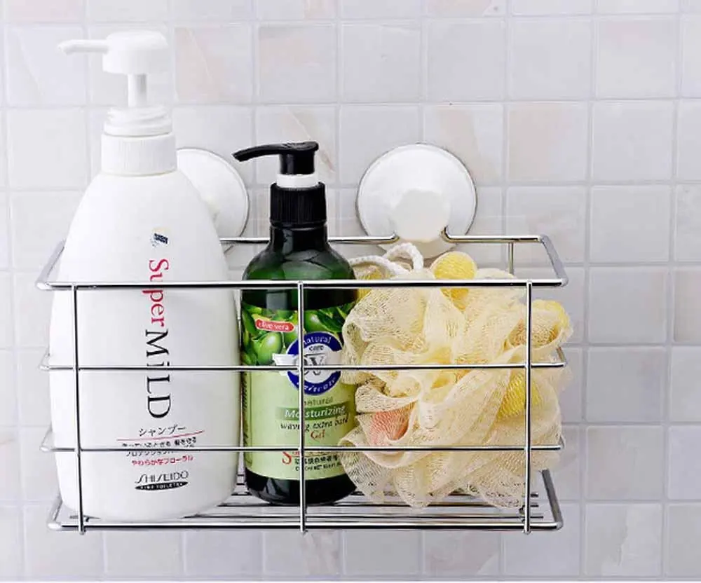 BBSLT-Sucker for sleek, minimalist bathroom toilet shelves, bathroom wall mounted bathroom storage tripod