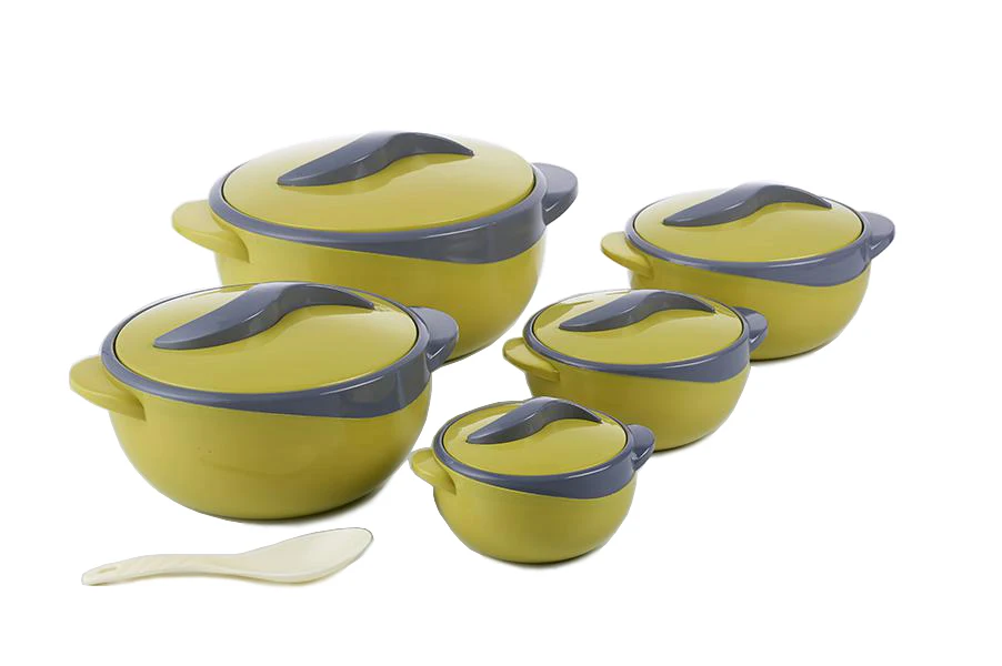 5pcs/set Plastic Insulated Food Warmer Container Thermo Casseroles Stainless Steel Hot Food