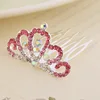 Fashion women gold rhinestone pearl crown tiara wedding bridal gold tiara hair jewelry accessory HG00011