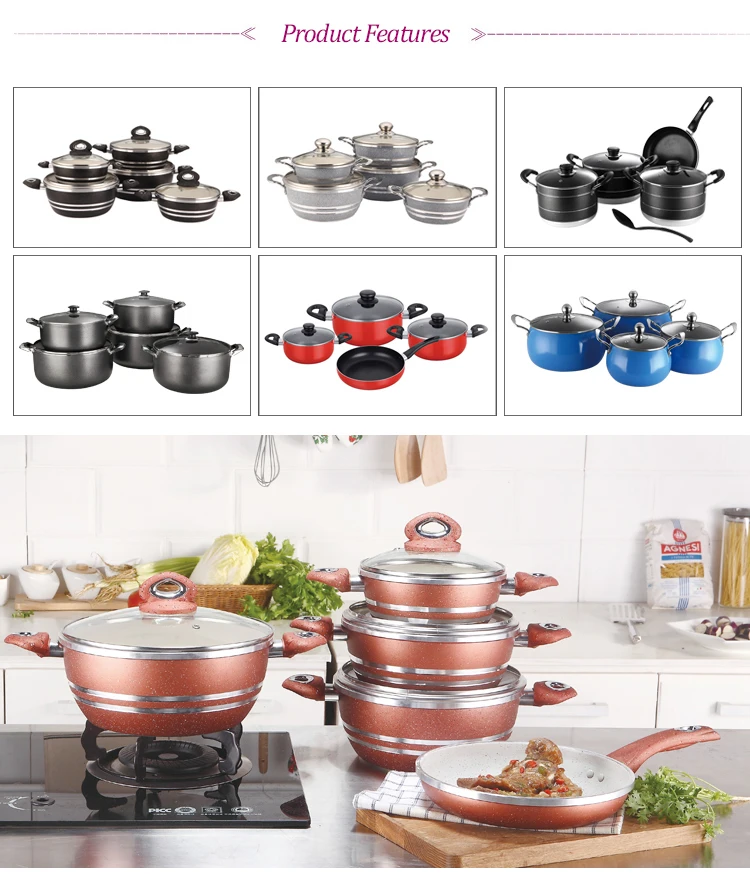 5pcs Aluminium Gradient Color Cookware Sets Buy Cookware,Cookware