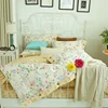 Cotton French rural style Floral Bedding set sheet quilt duvet cover stripe yellow flower
