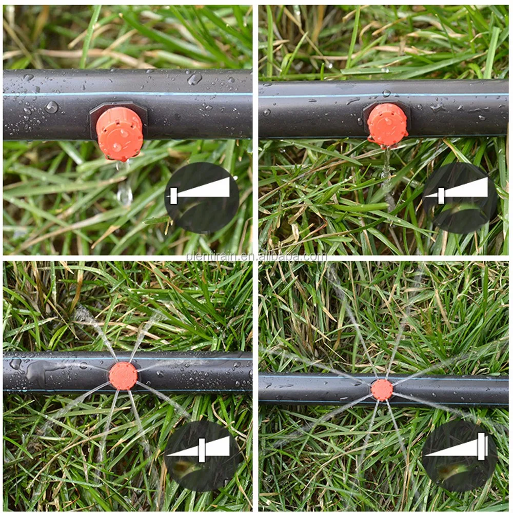 1/4" Barbed Red Adjustable Dripper Take Apart Type Garden Drip