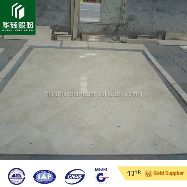 Crema Marfil tiles for hotel floor decoration.jpg