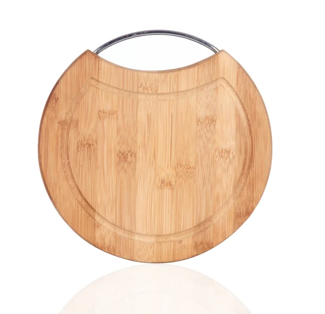 Round Bamboo Cutting Board With Handle Buy Round Bamboo Cutting Board