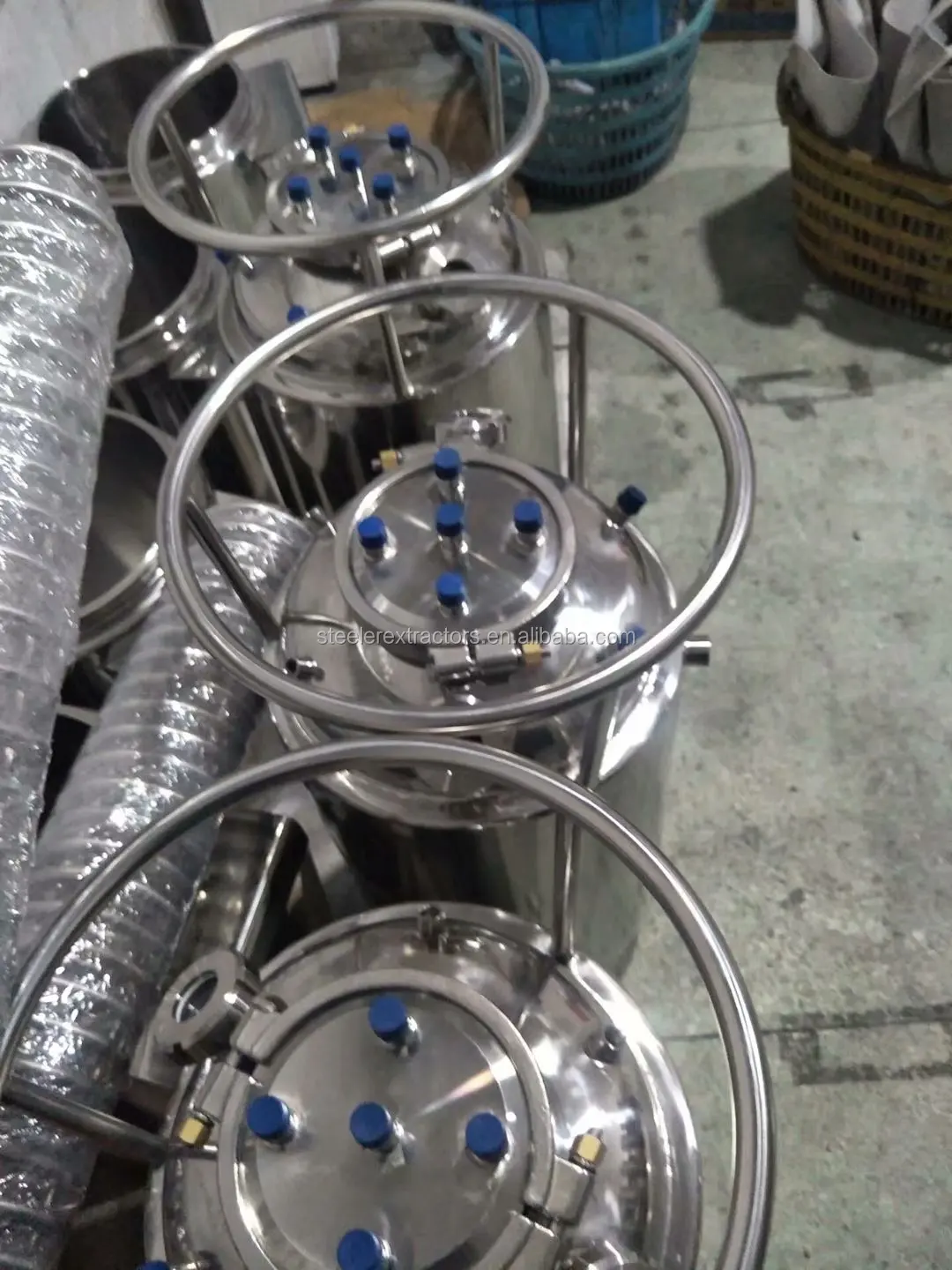 solvent tank with cooling coil