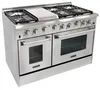 HRG3618U 36" Pro Stainless Range Gas Fuel Convection Gas Ovens 6 Burner