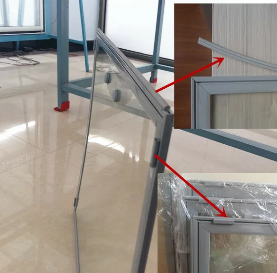 sliding freezer glass door with locks