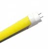 Yellow cover led tube 4ft 5ft AC85-265V no flicker T8 led tube free UV for Circuit board factory
