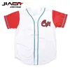 oem sublimated baseball tops team baseball jersey with custom team name and number