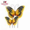 Best-seller high-quality customized metal animal stake set of 2 metal butterfly garden stake