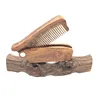 Sandalwood Pocket Folding Knife Handle Comb Mustache Brush