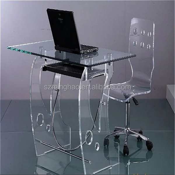 Clear Acrylic Computer Desk Plexiglass Table Buy Acrylic