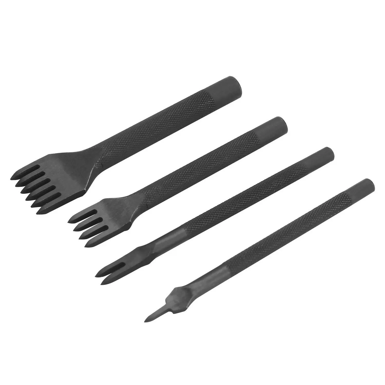 Baosity 4Pcs Stainless Steel Hollow End Roll Pin Tool Starter Punch Set Leathercraft