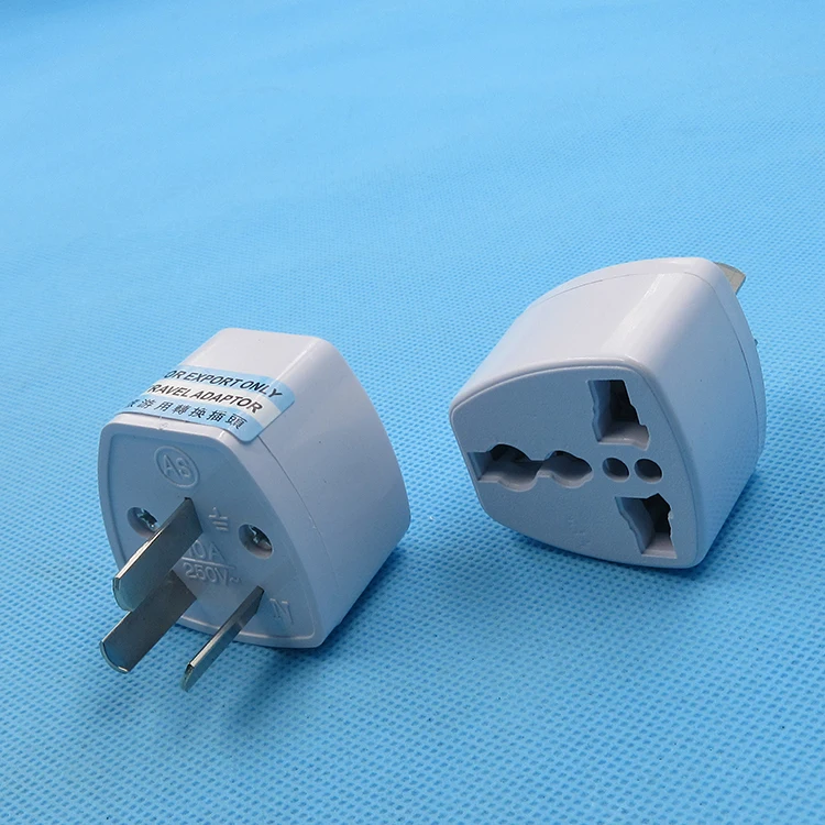 White Electrical Flat Au 3 Pin Travel Ac Power Plug Adaptor Connectors ...