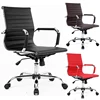 Low back black executive office chair for meeting room
