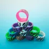 wholesale adult kid sizes customized printing letters silicone finger ring