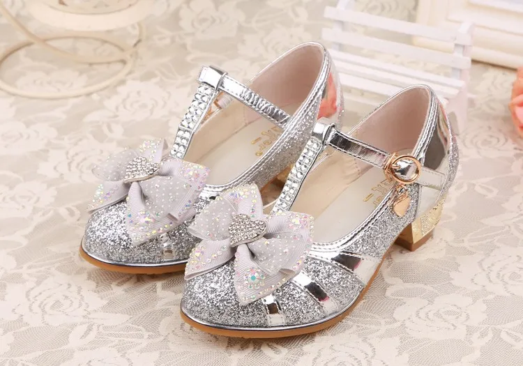 Oem Korean Version Kid New High Heel Children Princess Dress Show Shoes ...