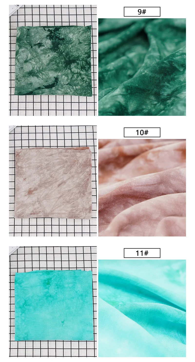 Wholesale textile process soft 100% cotton tie-dye fabric for scarf