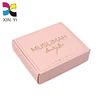 OEM lamination pink color printed corrugated custom packaging box for clothes