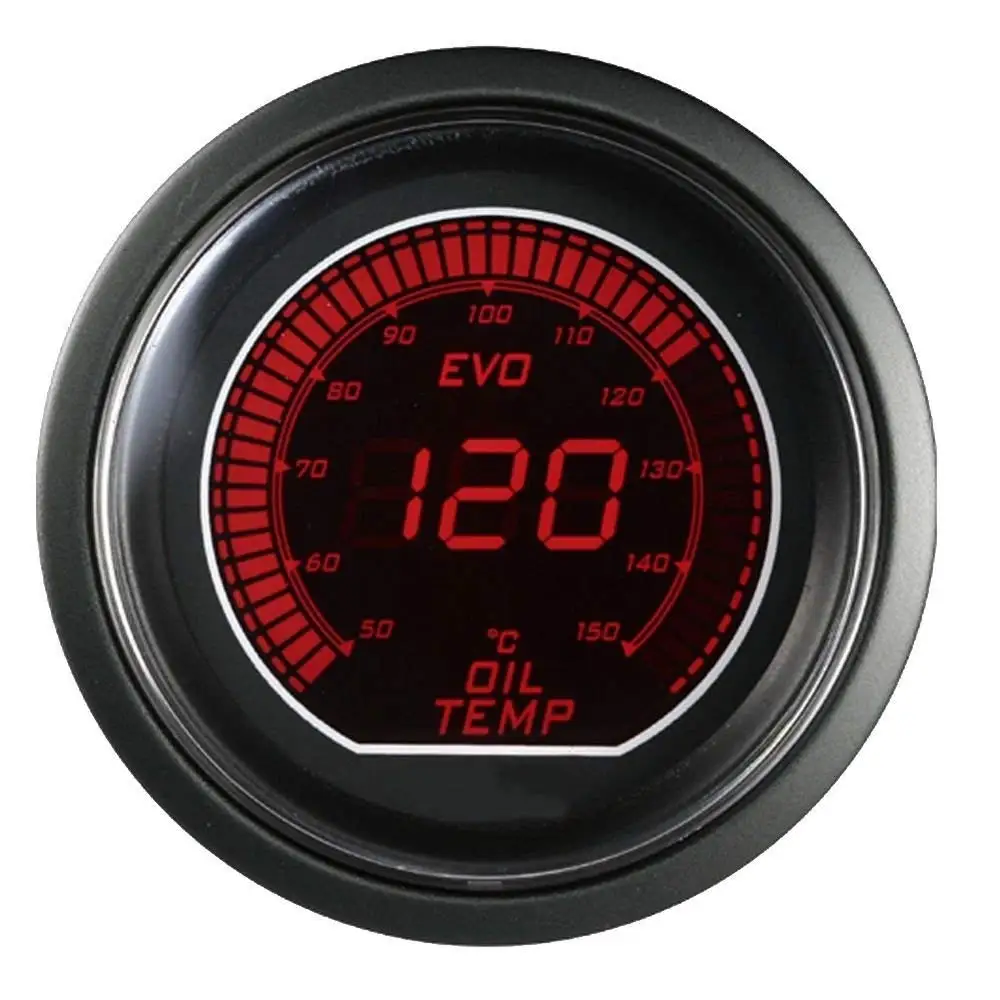 Красный датчик. Тахометр PROSPORT 52mm. Электронный датчик температуры 52мм. Boost Gauge 270 Bar. Указатель температуры ож цифровой.