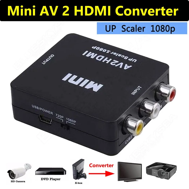 Rca To Av To 1080p Av2hdmi Mini Av To Converte Signal Converter - Buy ...