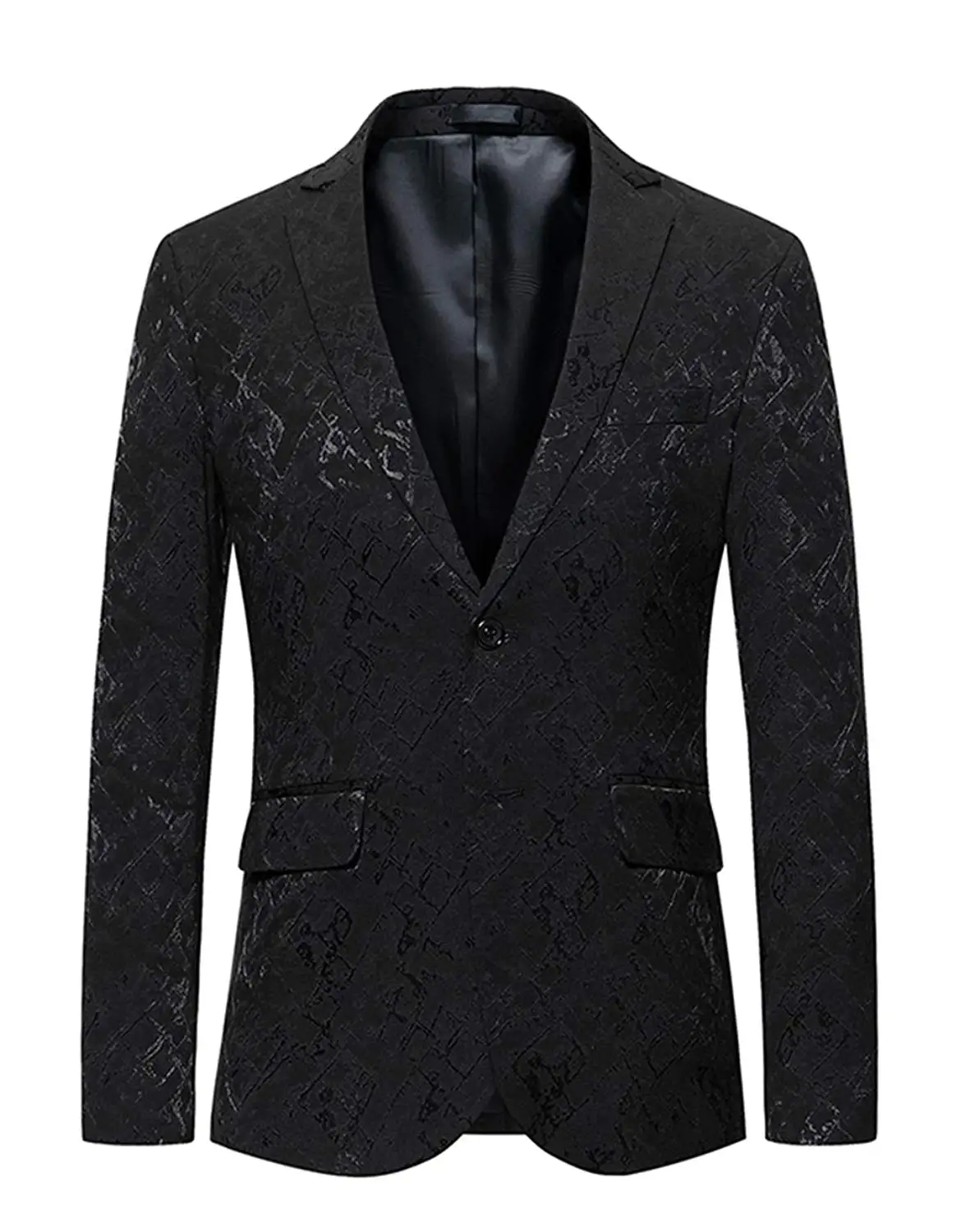 WSPLYSPJY Men Two Button Sport Coat Elbow Patches Blazer Casual Suit Jacket