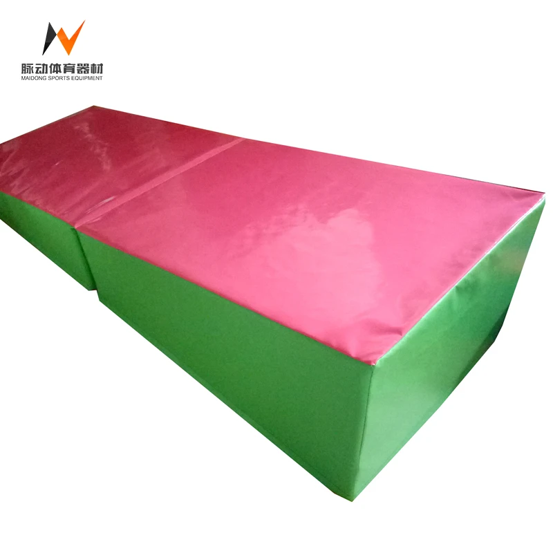 Folding Incline Mat Slope Cheese Gymnastics Gym Exercise Aerobics Tumbling Wedge