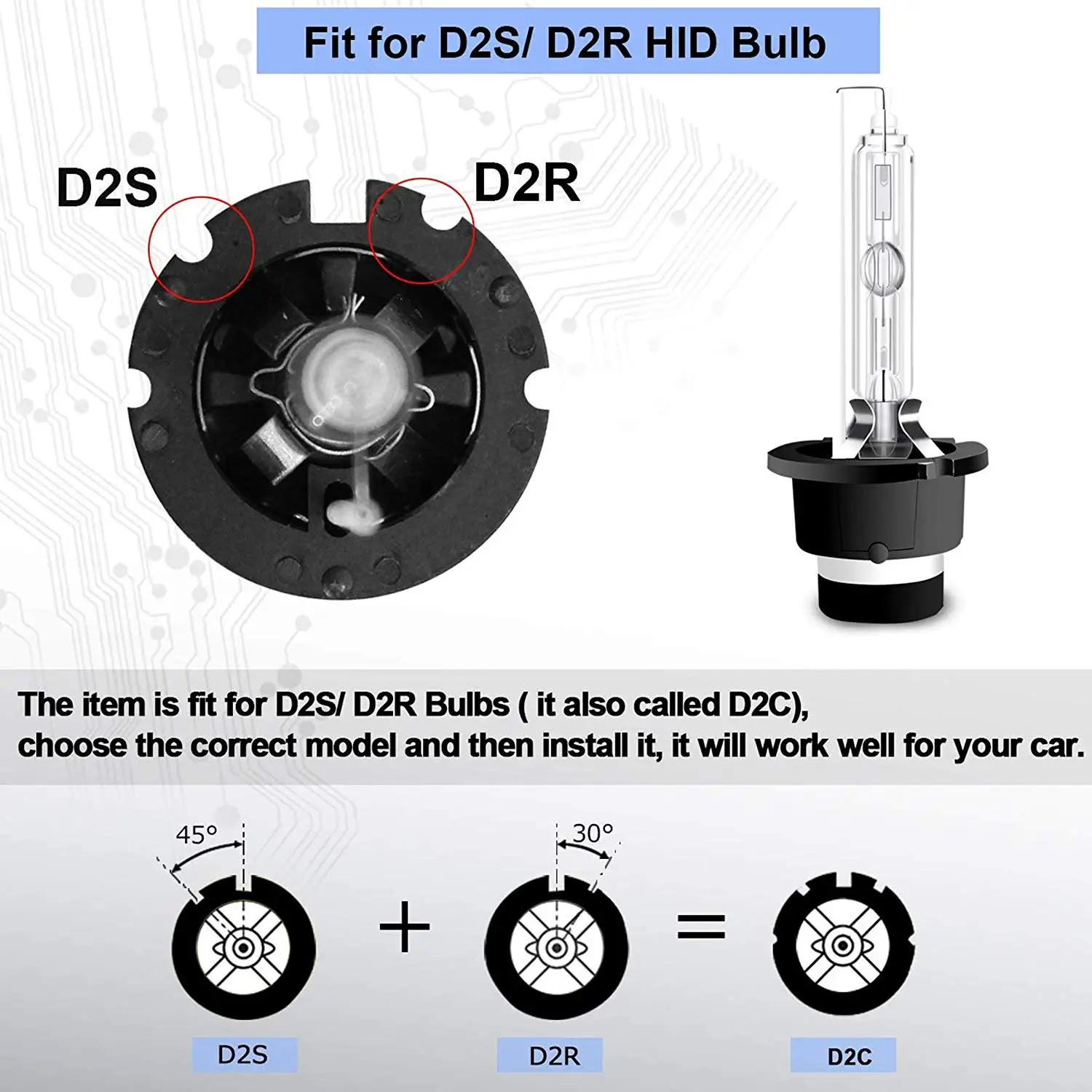 D2S D2R Ampoule Xénon Phare HID 35W Voiture Feu Avant 8000K