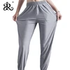China yiwu explosions loose leggings yoga pants cool silky waffle high waist running pants
