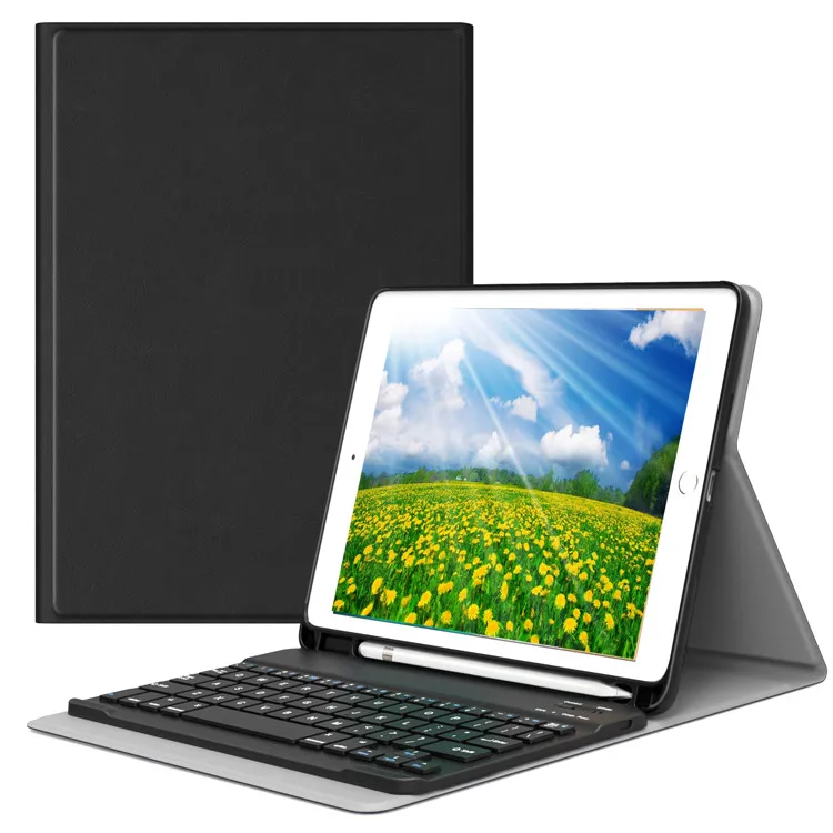 New Keyboard Case For Ipad 9.7 2018 With Apple Pencil Holder Wireless Keyboard Cover Case For