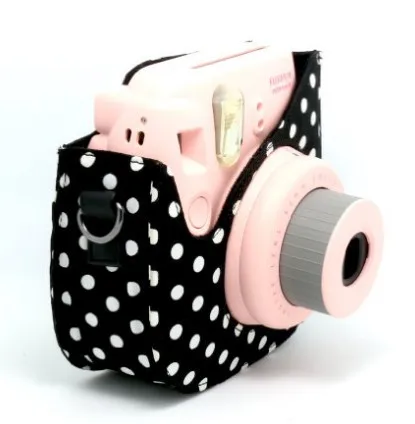 Fashion White Dot Cloth Camera Bag Fuji Mini Case For Fujifilm Fashion White Dot Cloth Camera Bag Fuji Mini Case For Fujifilm Instax 8