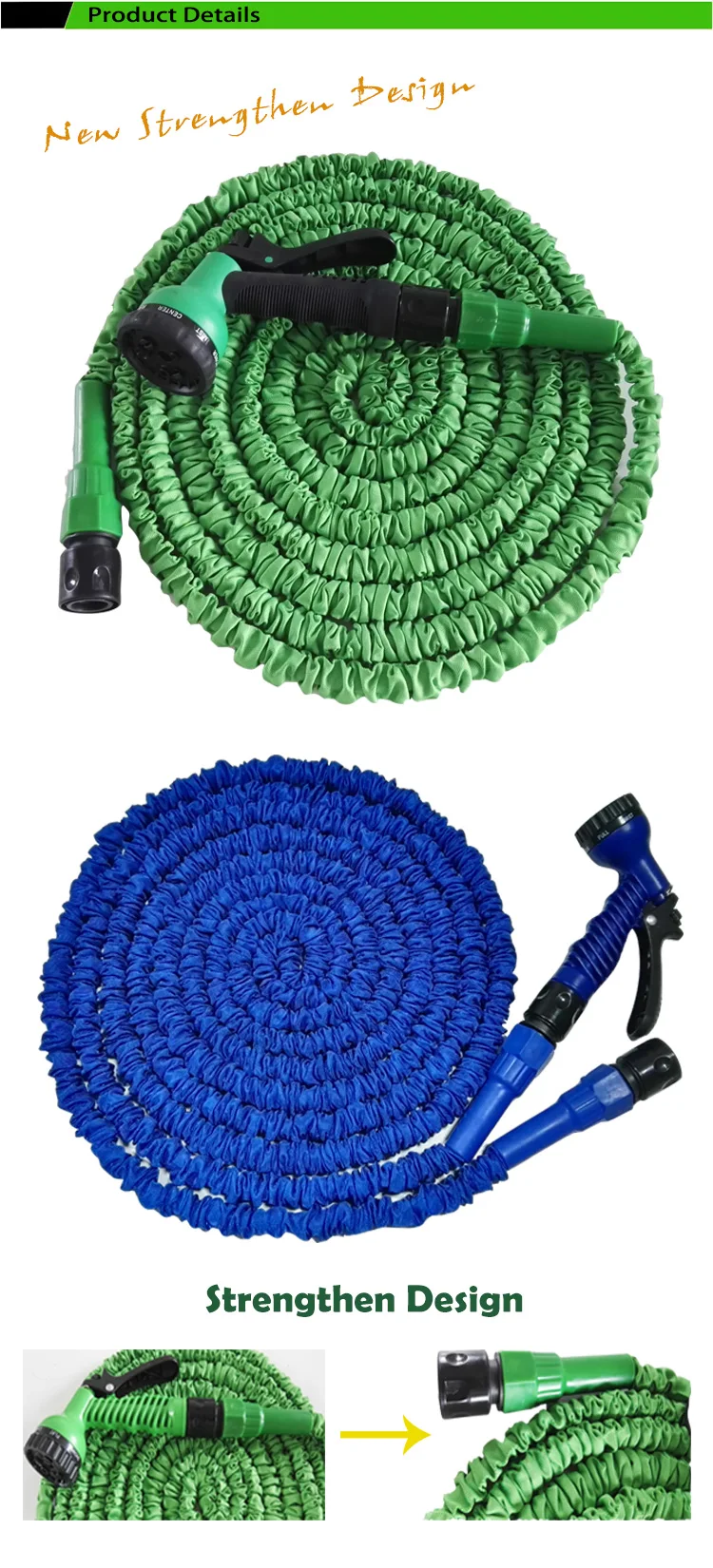 Newest Rubber Sleeve Protection Durable Expanding Magic Garden Hose