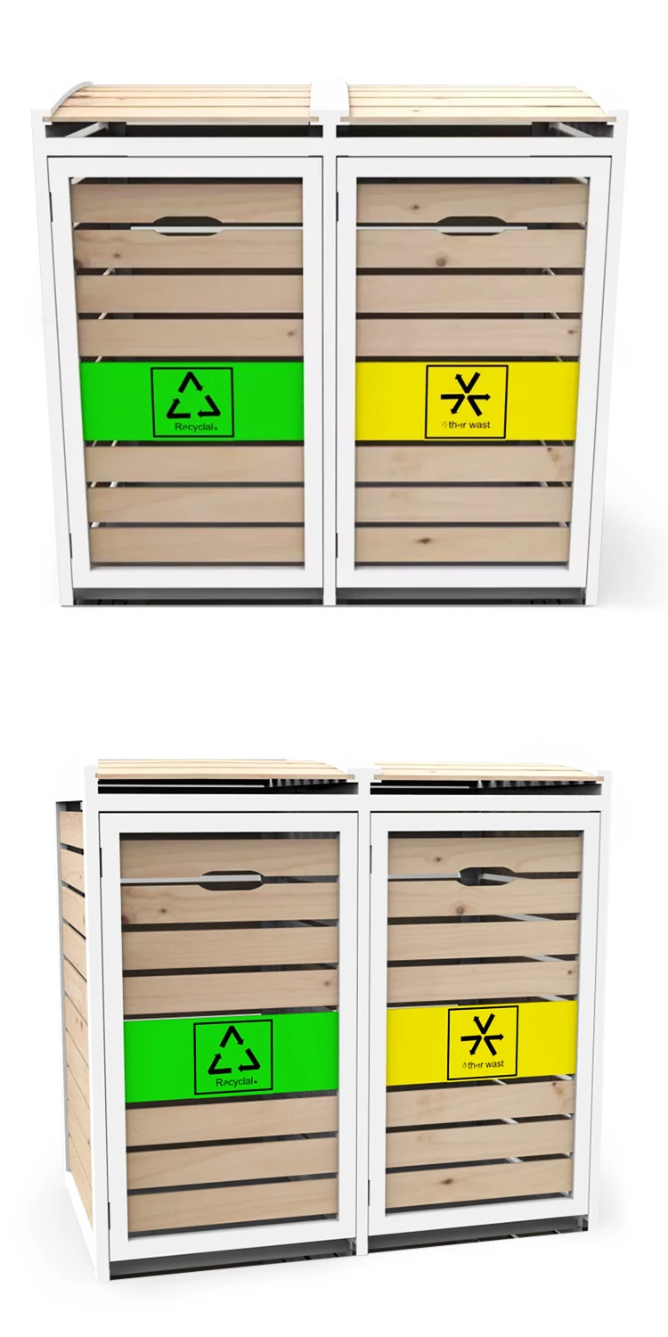 wooden garbage bin 07