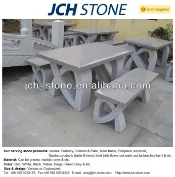 Chinese Beste Qualitaet Natur Granit Garten Steintisch Outdoor