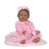 High quality 22 inch soft silicone newborn reborn black baby dolls for sale