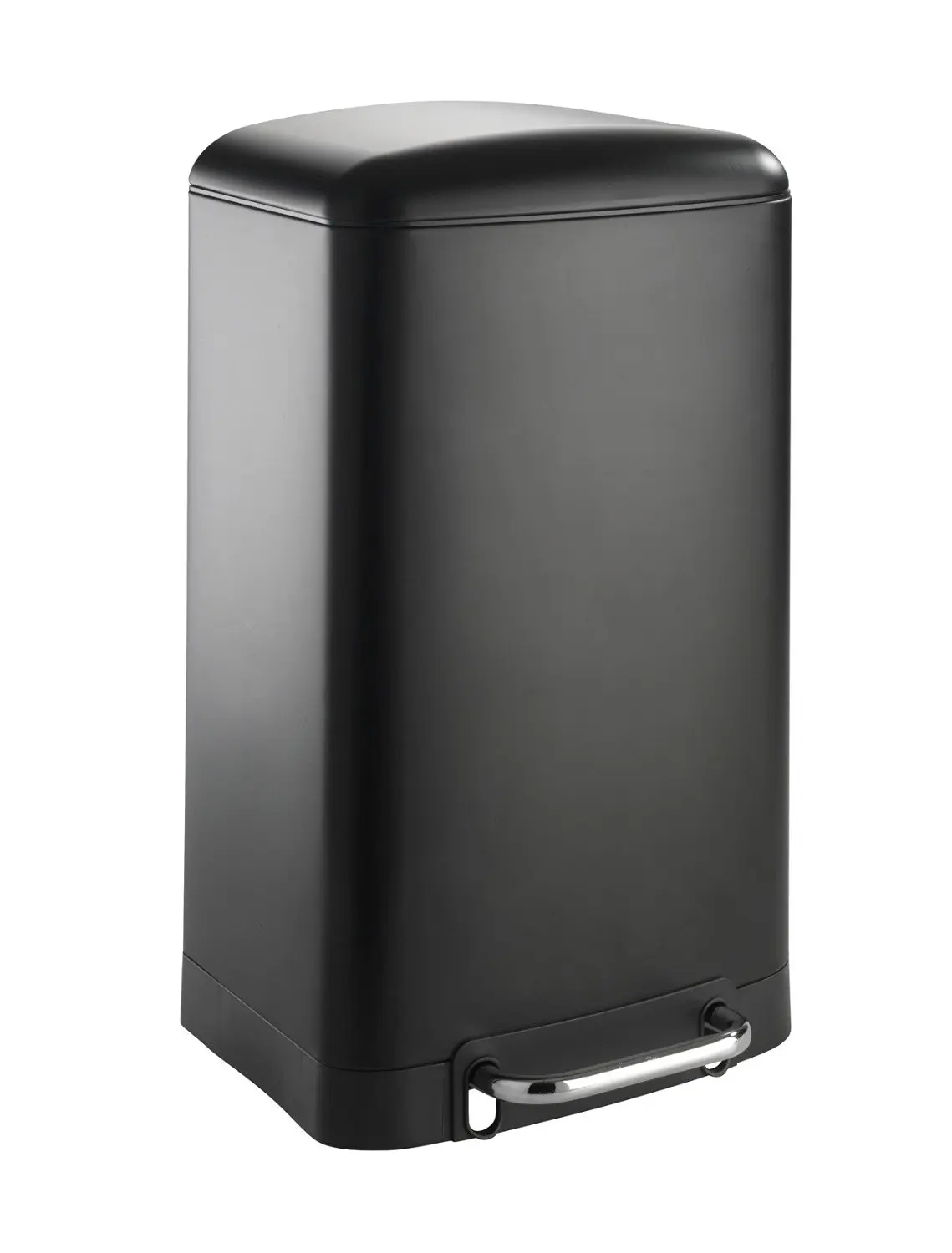 Easy close. Round Touch Trash can Black Florida.