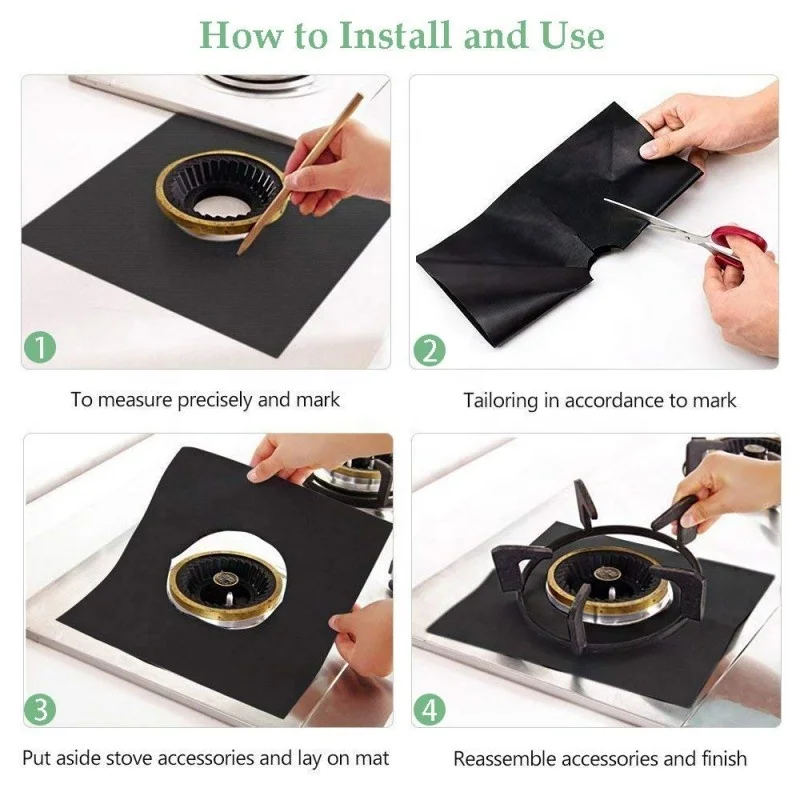 Safety Covers For Gas Stove Ptfe Kitchen Gas Stove Cover Grill Cooktop