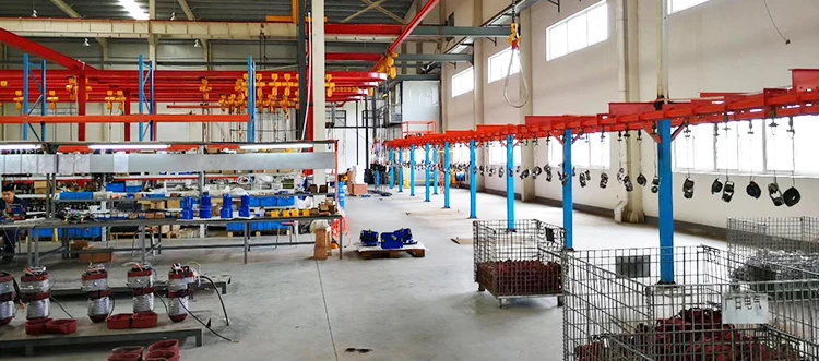 motorized trolley type electric chain hoist double traveling speed electric chain hoist for cranes rail system for hoist