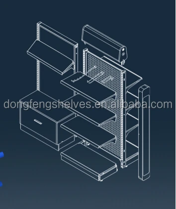HOT Acrylic Supermarket Gondola