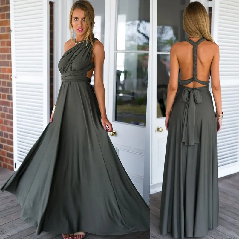 Sexy Women Convertible Long Dress Women Multi-way Maxi Dress - Buy Maxi ...