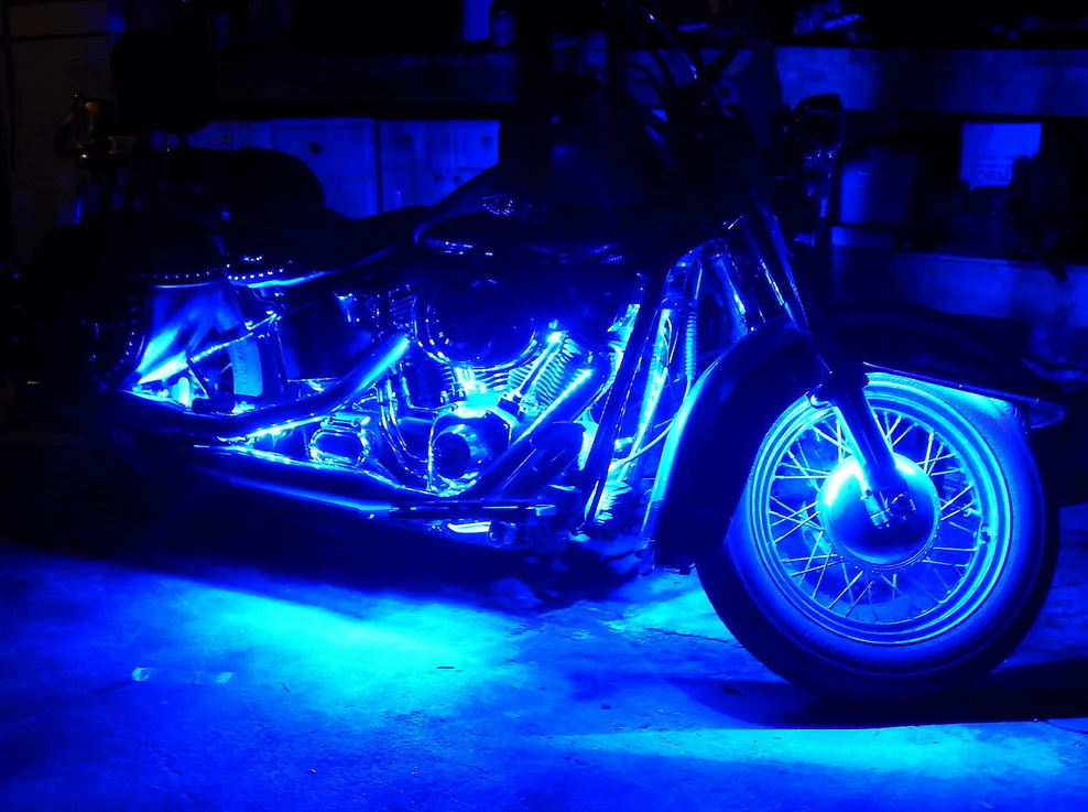 14pc H.D Premier Motorcycle Million-Color NEON LED UnderGlow Light Strip Kit 