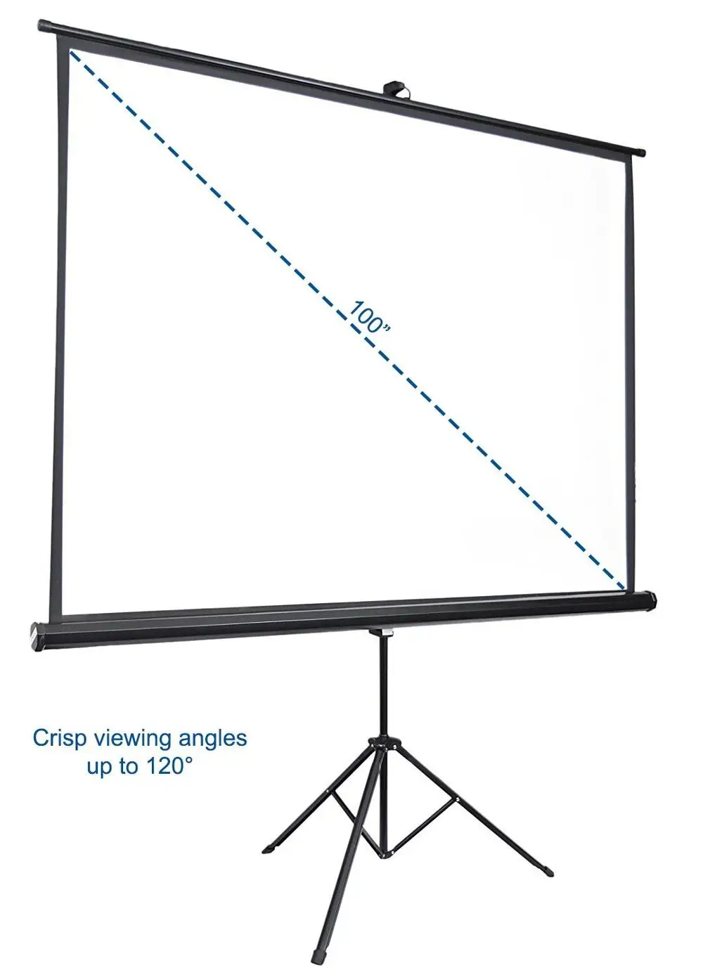 100" Portable Indoor Outdoor Projector Screen,100 Inch Diagonal