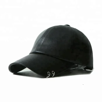 leather bill baseball cap