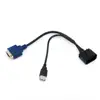 Car plug to DB 9 pin& USB AF automotive connecting cable