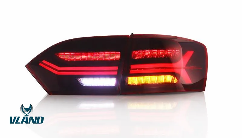 VLAND manufacturer for car lamp for Jetta 2012-2014 Sagitar LED tail lamp with sequential indicator+DRL+reverse light+park light