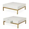 Modern piano lacquer corner table, combination drawer living room tea table
