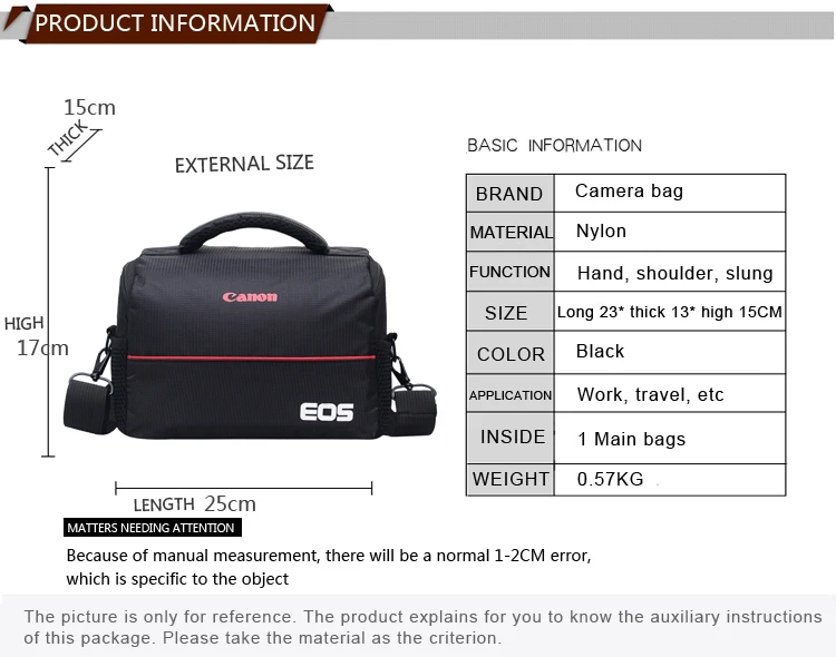  Accept custom Cheaper promotional nylon camera bag case 