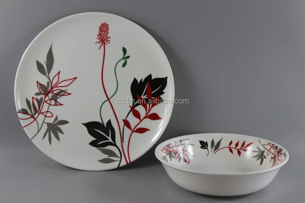 100% Melamine Dinnerware Of 3pcs