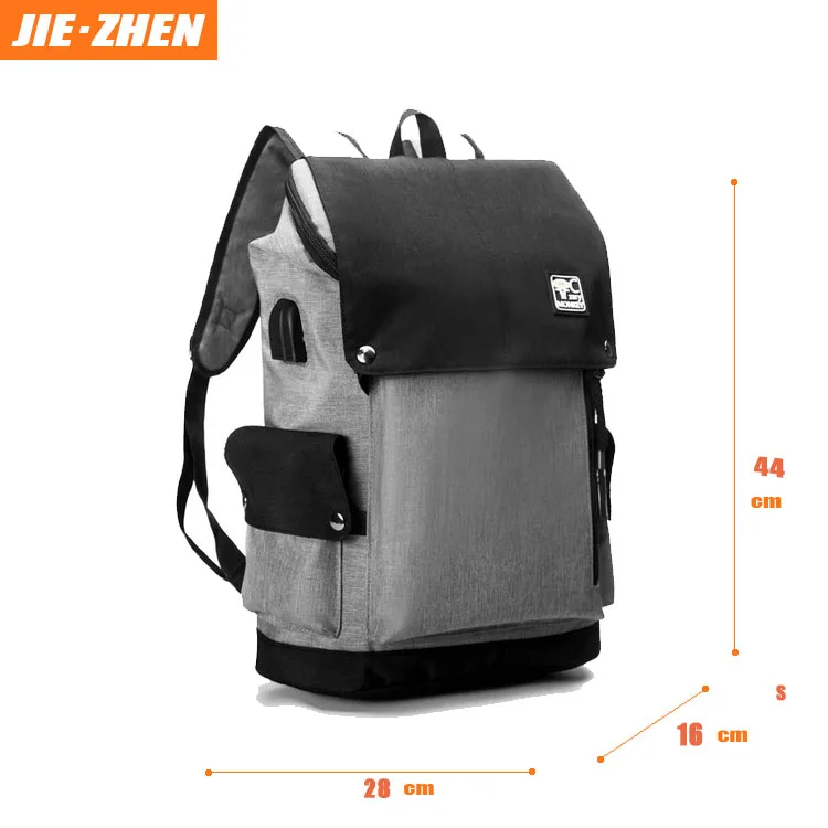 2018 arrival new fashion  nylon waterproof school bagpack  with usb charging 